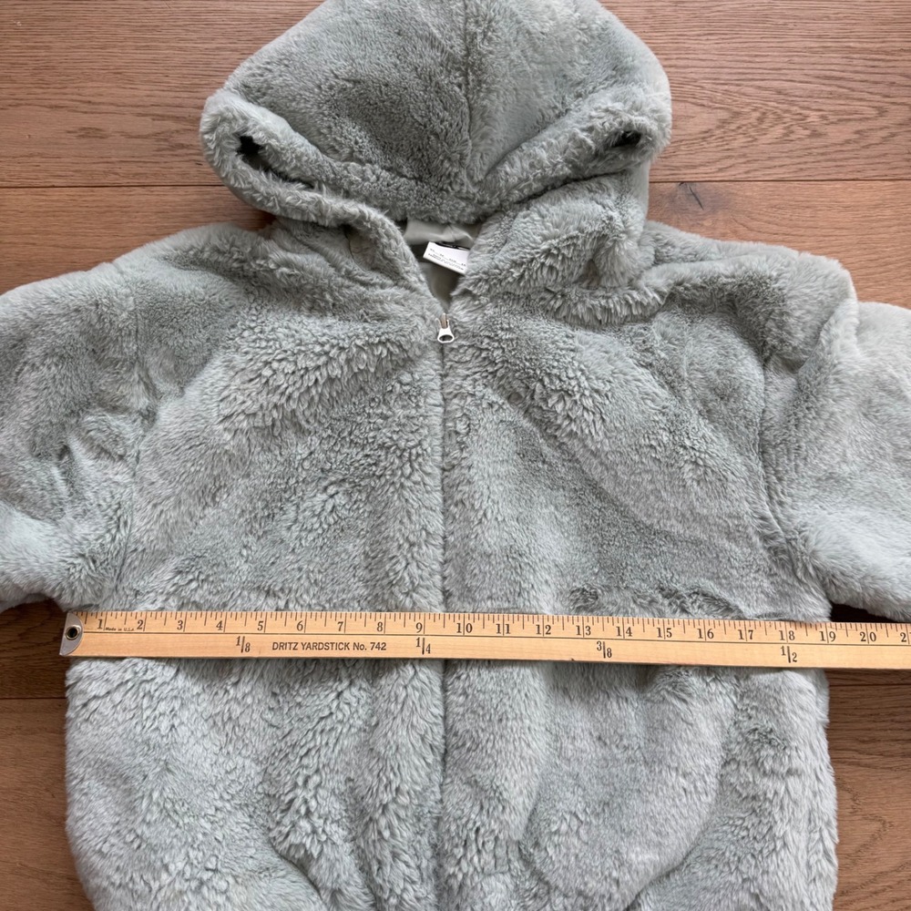 Nike Sportswear Women's Faux Fur Full-Zip Hoodie Sage Green DD5116-013 XS - Picture 9 of 11